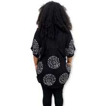 Bata Indiana estilo Poncho Bordado Batik Plus Size PU 009