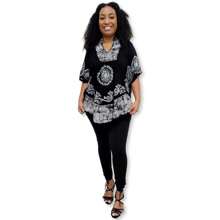 Bata Indiana estilo Poncho Bordado Batik Plus Size PU 009