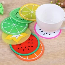 1/7 Cái Nhiều Màu Sắc Thạch Trái Cây Hình Tròn Coaster Chịu Nhiệt Cho Trà & Ly Cà Phê - Nhiều màu - Xem 12