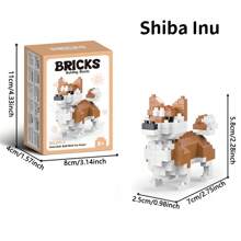 1 pièce Série chien de compagnie Blocs de construction de particules de taille micro, un jouet qui développe la dextérité des doigts et les capacités de réflexion, convient aux débutants dans les blocs de construction de cadeaux, décoration de chambre