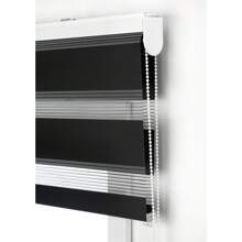 Ecommerc3 Cortina de rolo personalizada noite e dia tamanho 90x180 - tecido cego noite e dia tamanho 87x175 - cortina noite e dia fácil instalação bege - Preto - Ver 6