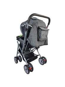 Carriola Reversible con Charola 3 Posiciones de Reclinado Toldo Plegable - Gris - Ver 6