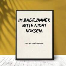 1 幅帆布印刷画，请勿在浴室喝可乐，家庭房间装饰墙面艺术无框，海报礼物生日毕业家居装饰圣诞装饰品圣诞节 - 彩色 - 查看 4