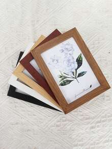 Simple Wooden Photo Frame, Brown Photo Frame, Put All Kinds Of Photos, Travel Souvenir Photos - Brown - View 5