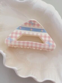 1 Kẹp Tóc Trang Trí Hoa & Kẻ Sọc Nơ, Phong Cách Ngọt Ngào Cho Bé Gái - Nhiều màu - Xem 11