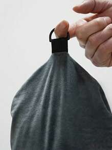 Almohada de cuello rellenable para viajes, almohada de viaje rellenable con ropa, bolsa de almacenamiento de almohada de viaje rellenable, funda de almohada de cuello de viaje empaquetable con ropa para avión, funda de almohada con almacenamiento, cómoda y ligera, gris - Gris - Ver 10