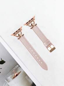 1pc Leather Watch Band For Women, Compatible With Apple Watch Bands Ultra/Se/8/7/6/5/4/3/2/1, Slim Waist Design, Sizes 38/40/41/42/44/45/49mm