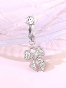 1 Piece Of Women's New Bow Belly Button Ring Without Perforation Belly Button Nail Belly Button Ring
