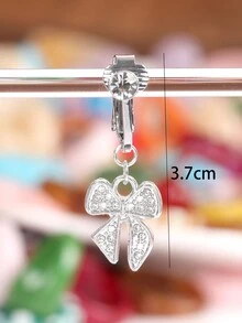 1 Piece Of Women's New Bow Belly Button Ring Without Perforation Belly Button Nail Belly Button Ring