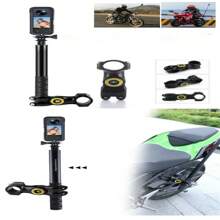 Motorcycle Bike Invisible Selfie Stick Handlebar Mount For Gopro DJI Insta360 - Black - View 4