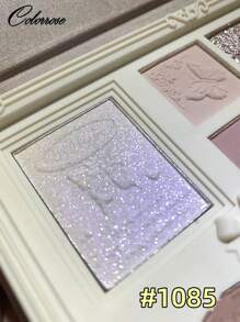 COLORROSE 压纹彩妆盘，哑光和珠光眼影粉盘，显色度高，持久闪亮眼影，质地柔滑轻盈，带镜子，高光，修容和腮红多功能彩妆盘 - 1085雲霧豆沙 - 查看 6