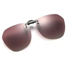 1入組偏光夾片式太陽眼鏡女士男士駕駛員專用設計，可翻轉設計適用於佩戴光學鏡片，男女皆宜（6色可選，尺寸S）