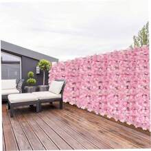 1pc, Artificial Flower Wall Panel, Artificial Petals Fence, Elegant Decor, Home Decor, Events Backdrop, Outdoor & Indoor Wall Decor, Garden Decor, Easy Installation, Valentine Day, Gift Gifts Birthday Graduation