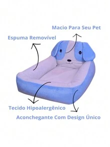 Pet Bed & Crate Mat - 藍白色 - 查看 3