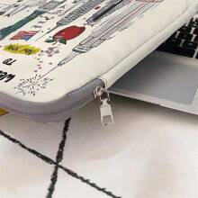 随机图案印花笔记本电脑内胆包，笔记本电脑包，配件，软质笔记本电脑内胆包，软质笔记本电脑保护套，笔记本电脑内胆包，平板电脑皮套，拉链笔记本电脑内胆包，学校/商务办公笔记本电脑/电脑/单肩包，ins/Y147k 款式，便携，男女通用，可爱，防水，轻便，简约，带笔记本电脑隔层，大容量，适合学校、办公室、女性、工作、通勤，多功能 - 彩色 - 查看 6