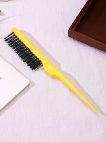 1 pezzo Spazzola per capelli in plastica, spazzola per acconciatura, pettine per lisciare i capelli, pettine per pettinatura di precisione adatto per le donne, spazzola per capelli/pettine, spazzola per capelli in nylon a tre file, utilizzata per la cura del retro, arricciatura delle radici per aumentare il volume dei capelli e la cura dei capelli, massaggio del cuoio capelluto, spazzola per capelli, pettine, strumenti per capelli, prodotti e accessori per capelli per barbieri, saloni di bellezza, articoli essenziali da viaggio, articoli essenziali per il ritorno a scuola, articoli essenziali per le vacanze, accessori per capelli per le donne