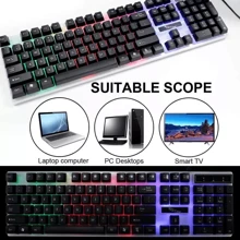 LED Gaming Keyboard Mouse Mechanical Wired USB For PC Laptop Pad PS4 Xbox One - Black - View 7
