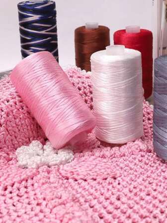 1 件装 100 克钩针纱线夏季冰绳用于手工钩针帽子时尚轻质粘胶线编织包