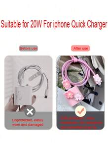 Compatible With Iphone 20W Fast Charging Data Cable Protection Case, Data Cable Storage Protection Set, EVA Headphone Data Cable Charger, USB Flash Drive, SD Card Storage Bag, Headphone Storage Box, Zipper Bag Cable Organizer