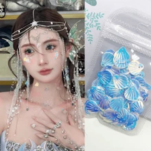 1pc Mermaid Scale PVC Loose Glitter Sequins For Nail Art, Sewing, Wedding Decoration, Approx. 12g/120pcs, Suitable For DIY Decoration, Valentine's Day, Cosplay, Easter - Multicolor - View 17
