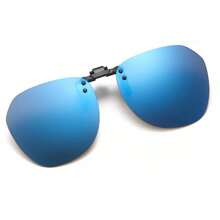 1入組偏光夾片式太陽眼鏡女士男士駕駛員專用設計，可翻轉設計適用於佩戴光學鏡片，男女皆宜（6色可選，尺寸S）