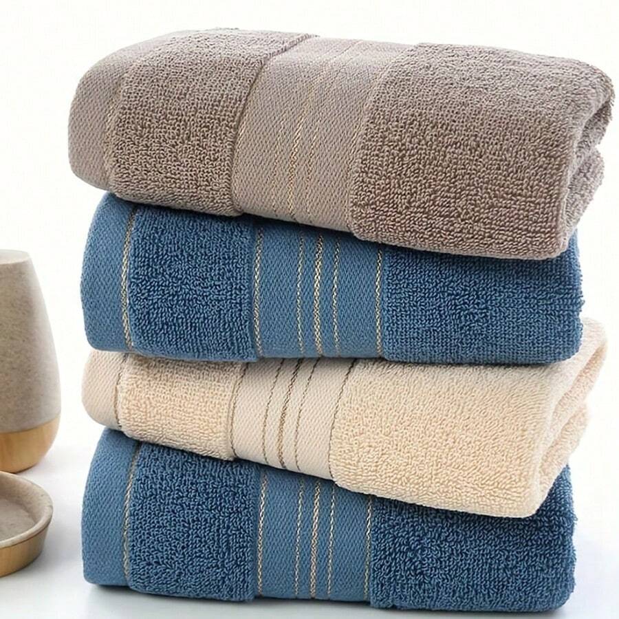 1/3 Stücke Handtuch Set, hohe Wasseraufnahme, Jacquard Design, Große Größe 74cm x 33cm, Schule, Schulanfang, Reise, Reiseaccessoires, Heimessentials, Handtuch, Hautpflege - Verschiedenfarbig - Übersicht 1