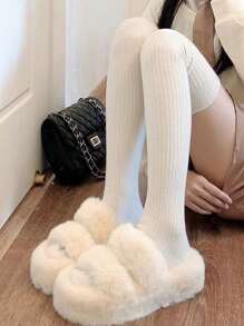 1 par de calcetines de media pantorrilla de unicolor a rayas, clásicos, adecuados para fiestas, fiestas, citas, cosplay de anime japonés lindo