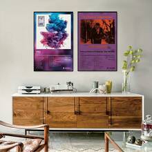 2 件帆布墙画、音乐专辑艺术画 - 电影海报、艺术品壁画，可作为礼物、卧室、办公室、客厅、咖啡厅、酒吧、墙壁装饰、家庭影院装饰、万圣节音乐节装饰，无框架 - 彩色 - 查看 17