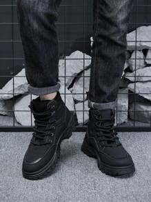 Stivali da trekking da uomo all'aperto Scarpe da trekking allacciate Scarpe da lavoro comode Scarpe da arrampicata da uomo