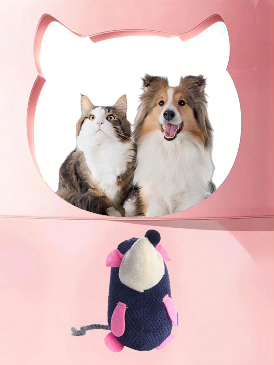 1pc New Pattern Pet Plush Toys Simulated Mouse Pronunciation, Grinding