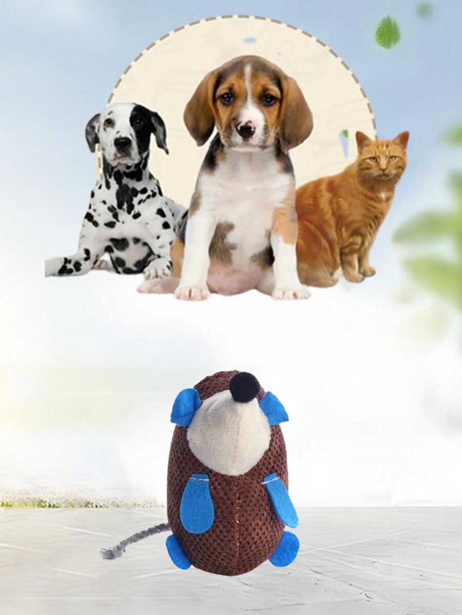 1pc New Pattern Pet Plush Toys Simulated Mouse Pronunciation, Grinding