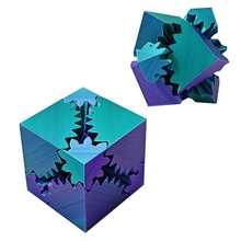 3D 打印方形齿轮球，可旋转齿轮球，减压拼图，由 PLA 制成，3D 打印工作或旅行缓解焦虑立方体，缓解压力和焦虑，贴心礼物（多种颜色可选） - 彩色 - 查看 5