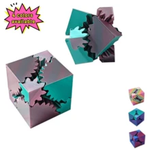 3D 打印方形齿轮球，可旋转齿轮球，减压拼图，由 PLA 制成，3D 打印工作或旅行缓解焦虑立方体，缓解压力和焦虑，贴心礼物（多种颜色可选） - 彩色 - 查看 3
