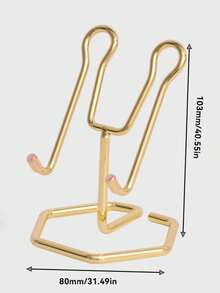 1pc Gold Phone Holder - Gold - View 2