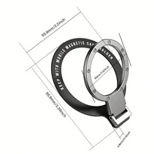 Adjustable Anime Sparkle Phone Ring: 360° Rotatable Iron Kickstand, Glitter Design, Wireless Charge Compatible - Multicolor - View 8