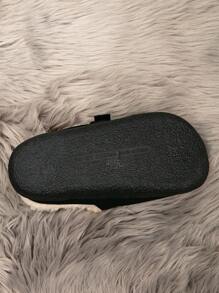 Dép nữ mềm mại sang trọng có khóa, lót ấm, đế phẳng chống trượt, thời trang cho mùa thu/đông - màu đen - Xem 6