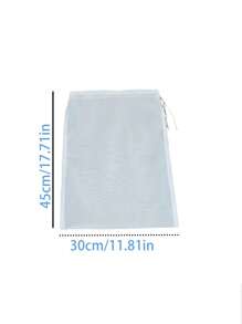 1 pièce Sac filtrant pour lait de soja, filtre à tamis fin pour centrifugeuse domestique, sac filtrant pour passoire de cuisine - Blanc - Voir 9