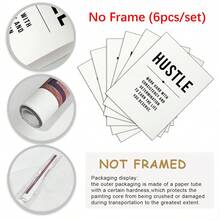 6pcs/Set Work From Home Wall Art, Modern Inspirational Office Definition Printable, Motivational Success Prints - Multicolor - View 3