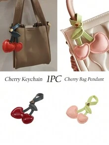 1 Cherry Keychain Pendant, Cherry Creative Bag Pendant, Cute And Personalized Girl Accessory - Multicolor - View 1