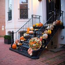 Thanksgiving Pumpkin Maple Leaf Welcome Front Door Signs Round Wooden Sign Rustic Wall Decor Plaque Hello Fall Wreath Sign Hanging Decor For Home Garden Kitchen Thanksgiving Autumn Home Decorations - Multicolor - View 5