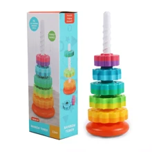 Gears Stacking Rings Toy Friendly Spinning Wheel Toy For Preschool Gift - Multicolor - View 1