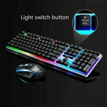 LED Gaming Keyboard Mouse Mechanical Wired USB For PC Laptop Pad PS4 Xbox One - Black - View 5