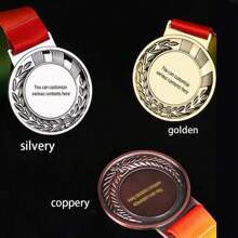 1 pieza Etiqueta de metal personalizada, Medalla con marco de trigo, Material de aleación de zinc, Medalla de premio infantil linda, Premio de competencia infantil, Insignia de honor de de maratón deportiva, Se puede usar como regalo para motivar a los niños, Regalo de cumpleaños, que incluye cuerda colgante de colores, Multiusos, Anti-moho, Decorativa, Reutilizable, Exquisita, Con estilo, de alta calidad, Adorable, Moderna, Personalizada, Única, Ideal como regalo para él, Ideal como regalo para ella, Ella, Novio, Novia, Papá, Mamá, Familia, Amigos, Hijo, Hija, Niños, Para aniversarios, Para cumpleaños, Para inauguración del hogar, Para graduación, Cocina, Comedor, Dormitorio, Oficina, Sala de estar, Hogar, Jardín, Salón de té