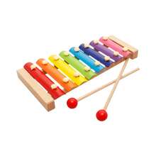 1 件木制木琴乐器、儿童打击乐玩具、婴儿音乐玩具木琴 - 彩色 - 查看 7