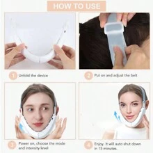 1 pieza Masajeador inteligente en forma de V para el rostro