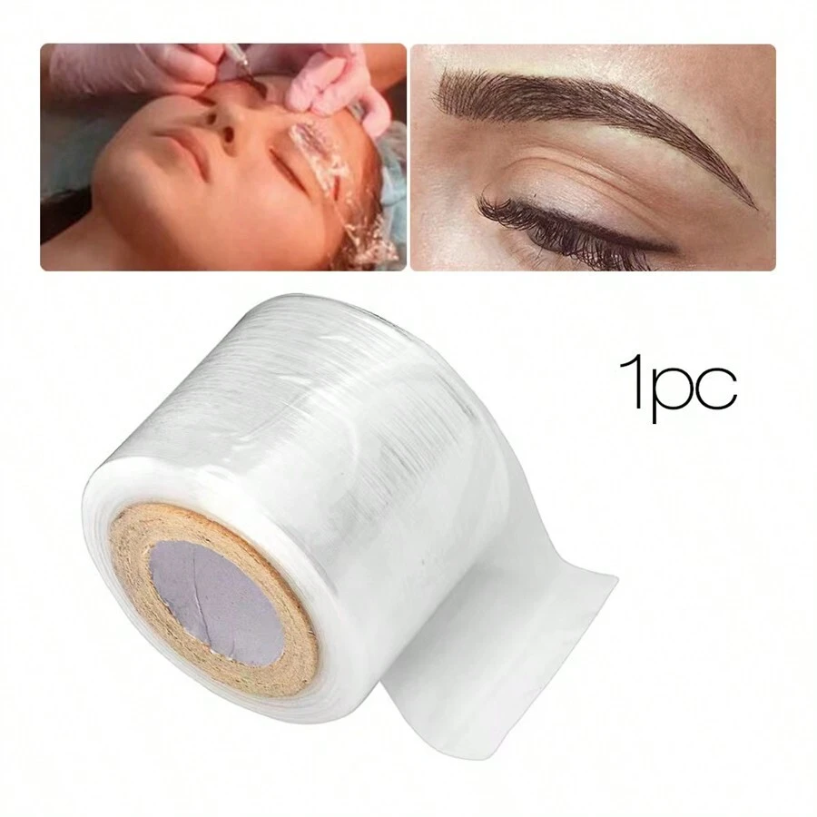 1pc Microblading Eyebrow Lip Permanent Makeup Cover Protective Film, Includes Professional Cleansing Tool And False Lash Extension - Clear - View 1