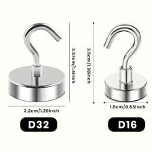 4 piezas Ganchos magnéticos de 100 LBS. Accesorios magnéticos para cruceros, sujeta puertas, llaves, hogar, oficina, parrilla. Mejores regalos