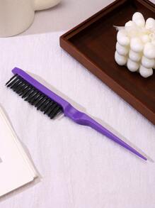 1 pezzo Spazzola per capelli in plastica, spazzola per acconciatura, pettine per lisciare i capelli, pettine per pettinatura di precisione adatto per le donne, spazzola per capelli/pettine, spazzola per capelli in nylon a tre file, utilizzata per la cura del retro, arricciatura delle radici per aumentare il volume dei capelli e la cura dei capelli, massaggio del cuoio capelluto, spazzola per capelli, pettine, strumenti per capelli, prodotti e accessori per capelli per barbieri, saloni di bellezza, articoli essenziali da viaggio, articoli essenziali per il ritorno a scuola, articoli essenziali per le vacanze, accessori per capelli per le donne