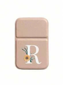1pc Mini Pink Flower White Letters Foldable Portable Makeup Mirror,Letters Of A-Z Makeup Mirror With Bracket, Travel Mirror, Beauty Products, Desktop Makeup Mirror, Rectangular Desktop Compact Mirror Foldable Small Minimalist Makeup Mirror, Travel Portable Makeup Mirror For Women's Gift - The Best Gift For Mom And Teacher