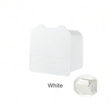 Caja de almacenamiento para toallas sanitarias, caja de almacenamiento portátil de plástico para toallas femeninas en el baño - Blanco - Ver 8